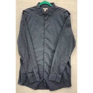 Bar lll  Button Down Shirt Men's Size XL Dark Gray Long Sleeve 100% Cotton